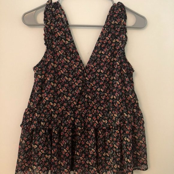 ☆American eagle floral tool tank top☆ - Picture 1 of 5